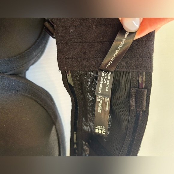 Torrid Curve Bra 50C Black Lace‎ Underwire NWT Push-up Strapless - Picture 5 of 11